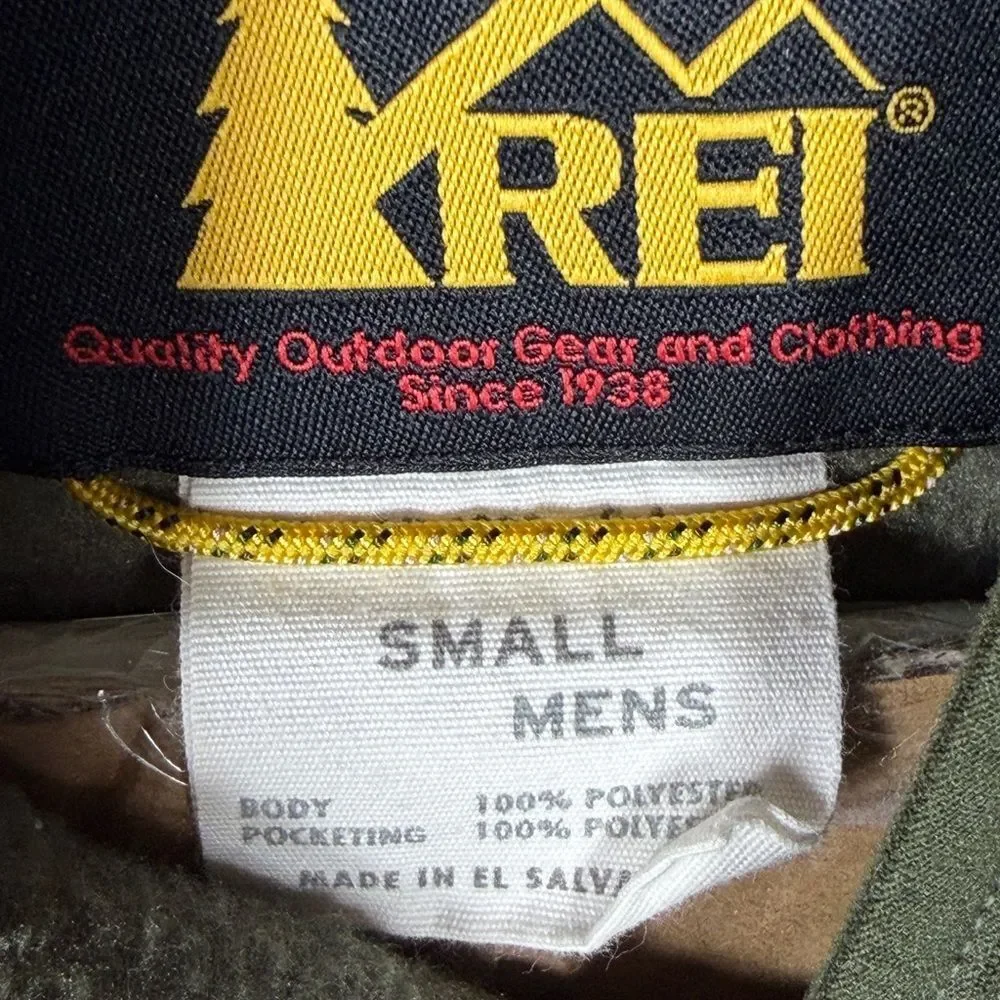 REI Olive Green Lightweight TrailsmithFleece Jacket Men’s Small